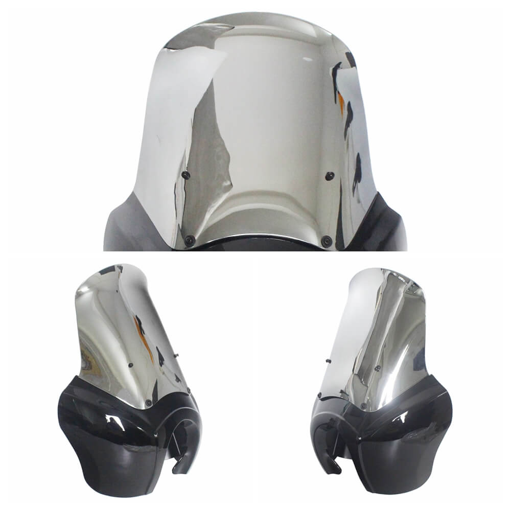 FXDXT Dyna Super Glide 15 inch T-Sport Headlight fairings Replacement Recurve Windshield Kit for Harley Street Bob FXR FXBB - pazoma
