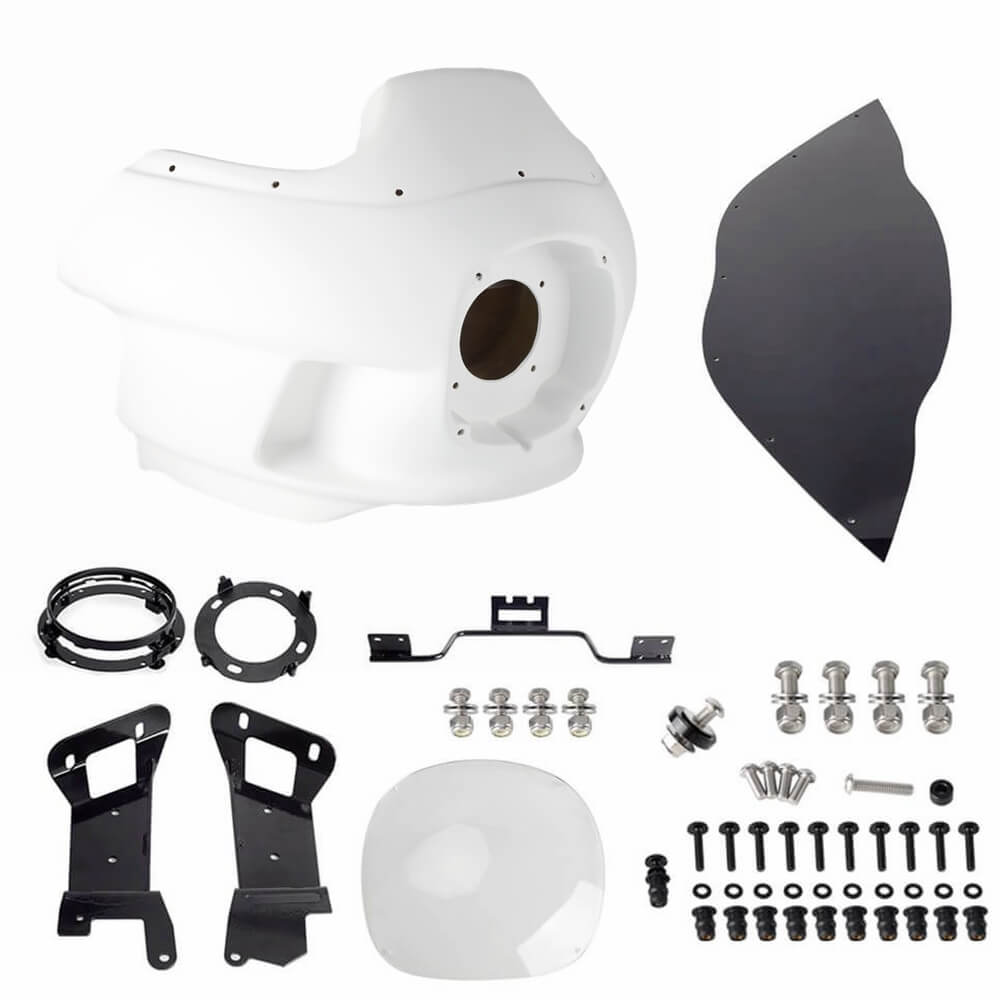 FXR Style Clubstyle FXRT FXRP FXRD Upper Lower Fairings w/ Brackets For Harley Softail M8 Fat Street Bob Low Rider S Standard - pazoma