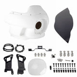 FXR Style Clubstyle FXRT FXRP FXRD Upper Lower Fairings w/ Brackets For Harley Softail M8 Fat Street Bob Low Rider S Standard - pazoma