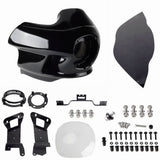 FXR Style Clubstyle FXRT FXRP FXRD Upper Lower Fairings w/ Brackets For Harley Softail M8 Fat Street Bob Low Rider S Standard - pazoma