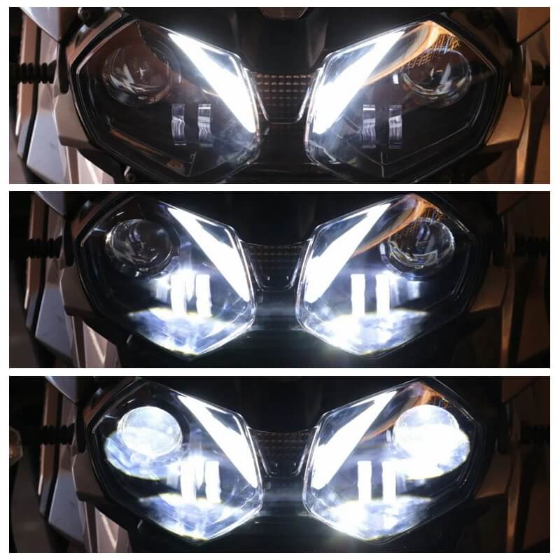 LED Projection Headlight Headlamp Assembly Angel Eyes DRL Replacement Headlight For Triumph Tiger 800 / Tiger Explorer XC 2010-2017 - pazoma