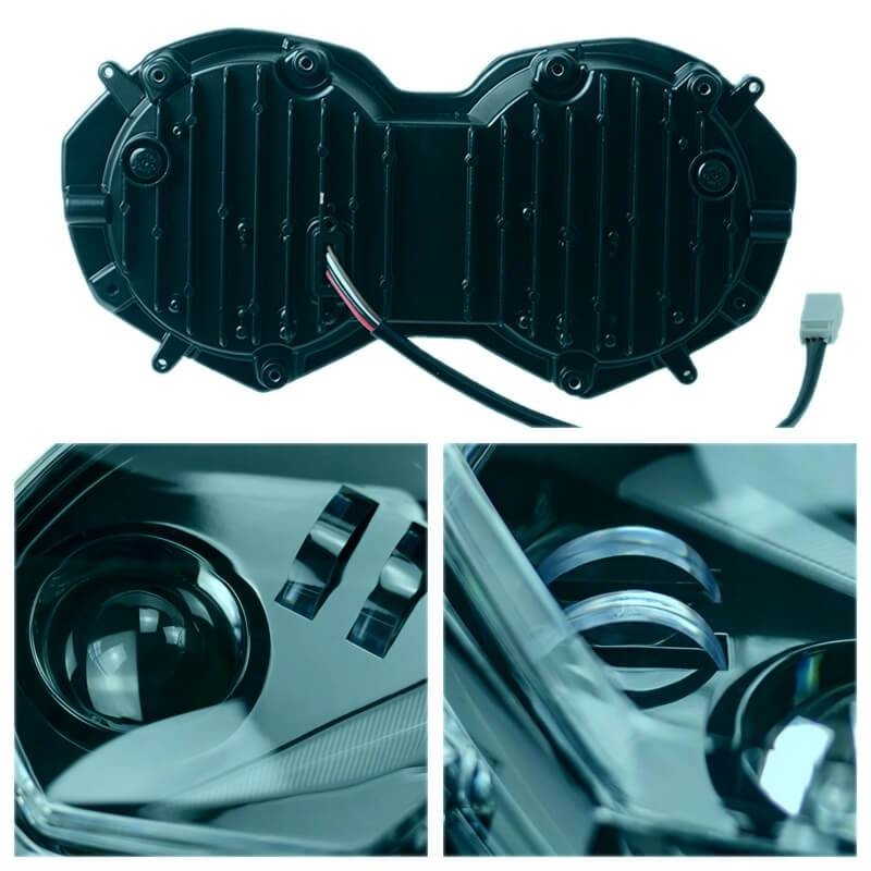 LED Projection Headlight Headlamp Assembly Angel Eyes DRL Replacement Headlight For Triumph Tiger 800 / Tiger Explorer XC 2010-2017 - pazoma