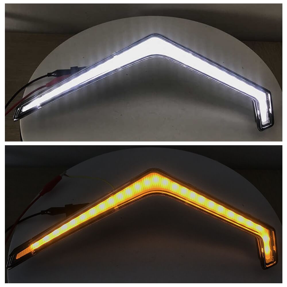 POLARIS RZR XP- FANG LIGHTS Marker Corner Blinker DRL Accent 1000 Turbo S XP4 UTV Front Signature Turn Turn Signal Light 2018-2025 - pazoma