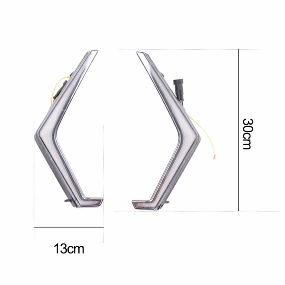 Polaris RZR XP Turbo 4 Turbo XP 1000 4 1000 Front LED Turn Signal Light "FANG" Signature Accent Light Kit 2019+ 2414087 2414088 - pazoma