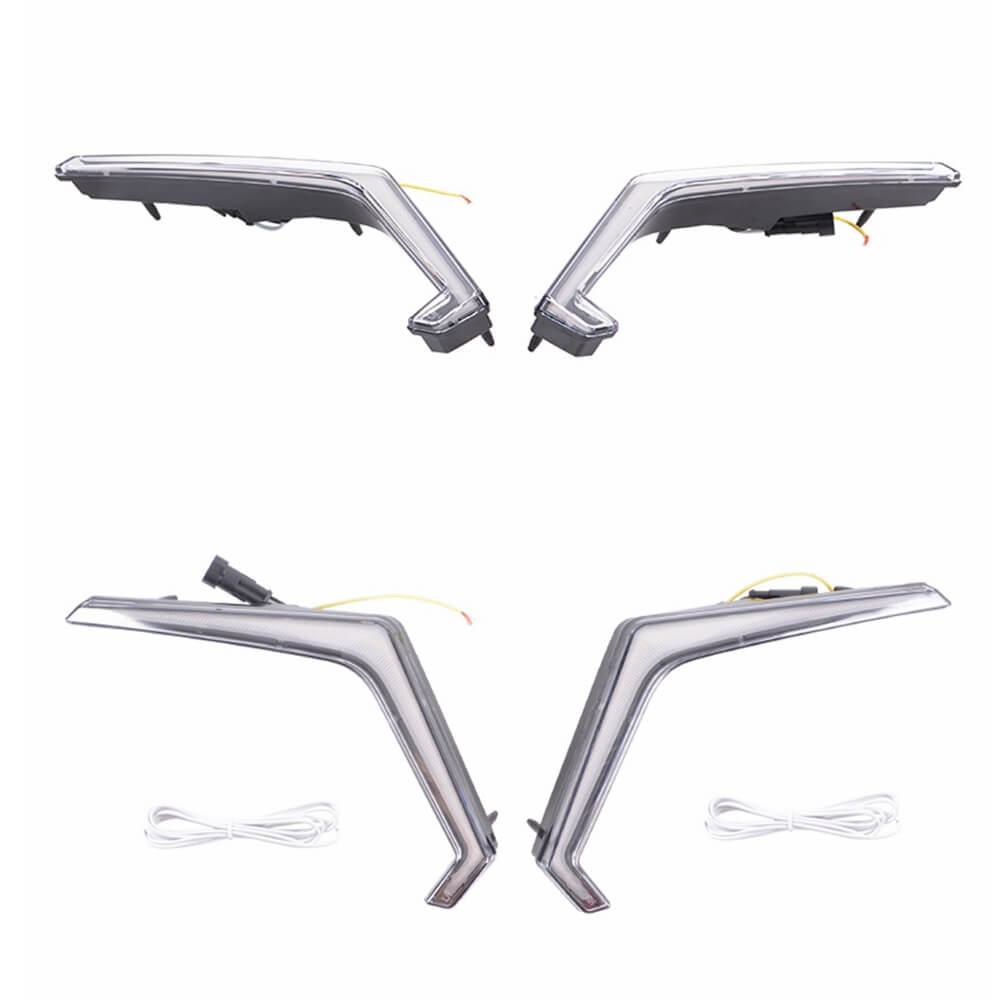 UTV LED Front Driver Turn Signal Fang Signature Accent Light Set for Polaris RZR XP Turbo S XP 1000 4 2018-2025 - pazoma