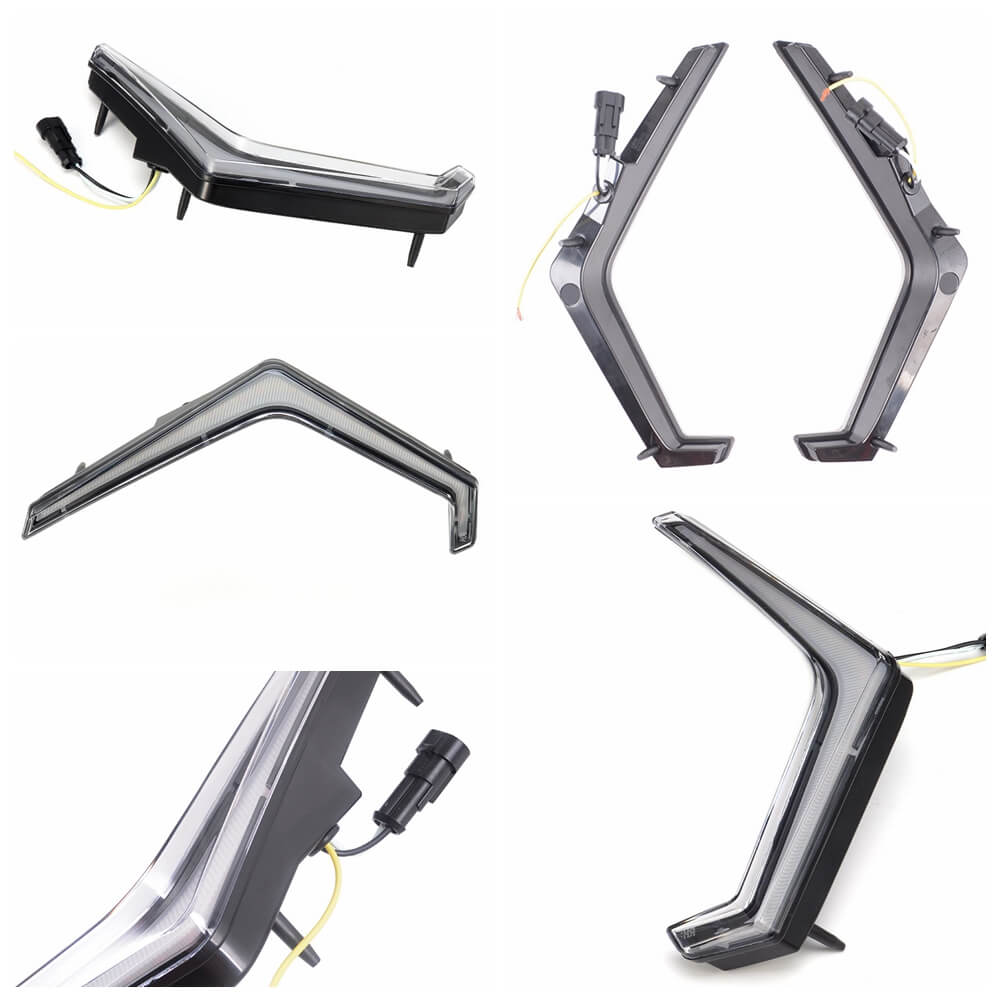 POLARIS RZR XP- FANG LIGHTS Marker Corner Blinker DRL Accent 1000 Turbo S XP4 UTV Front Signature Turn Turn Signal Light 2018-2025 - pazoma