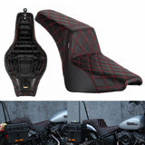 Front Driver & Rear Passenger LS Seat For Harley M8 Softail Street Bob Standard Slim FLDE FLHC FLHCS FLSL FXBB FXBBS FXST 2018-2024 - pazoma