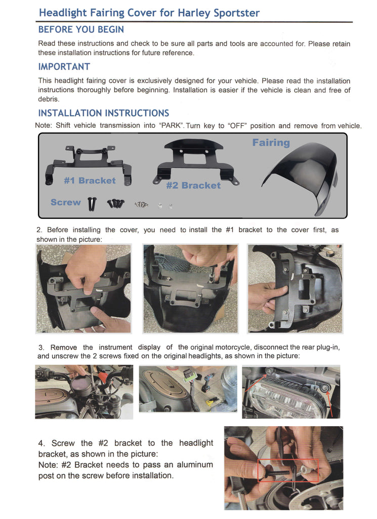 Front Headlamp Headlight Fairing Cover Mask For Harley-Davidson Sportster S 1250 RH1250S 2021-2023 - pazoma