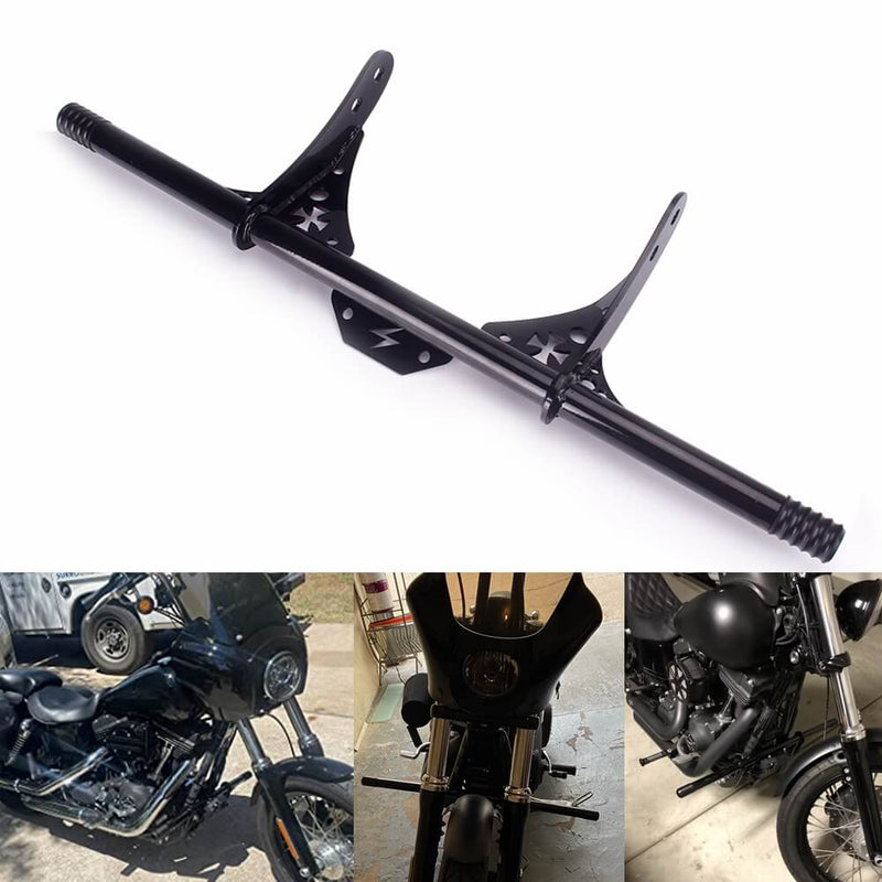 Front Rear Highway Engine Guard Crash Bar Passenger Peg Frame Slider For Harley Dyna Street Fat Bob Low Rider S Wide Sports Glide 06-2017 - pazoma