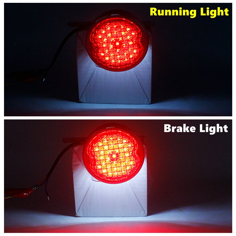 Grid Style Retro Motorcycle 12V LED Taillight W/License Light For Harley Chopper Cafe Racer Bobber Custom Brake Stop Tail Light - pazoma