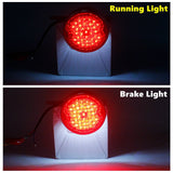 Grid Style Retro Motorcycle 12V LED Taillight W/License Light For Harley Chopper Cafe Racer Bobber Custom Brake Stop Tail Light - pazoma