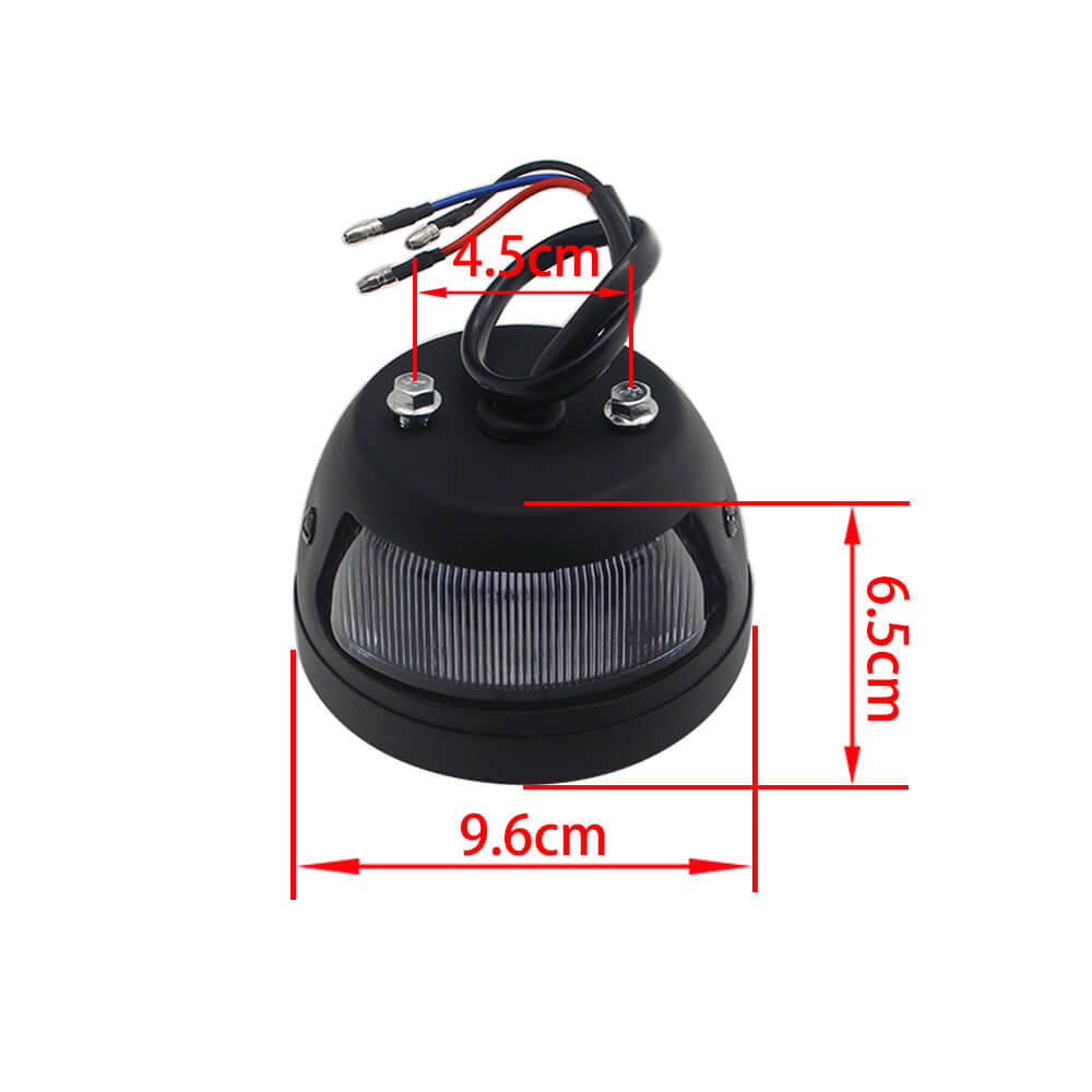 Grid Style Retro Motorcycle 12V LED Taillight W/License Light For Harley Chopper Cafe Racer Bobber Custom Brake Stop Tail Light - pazoma