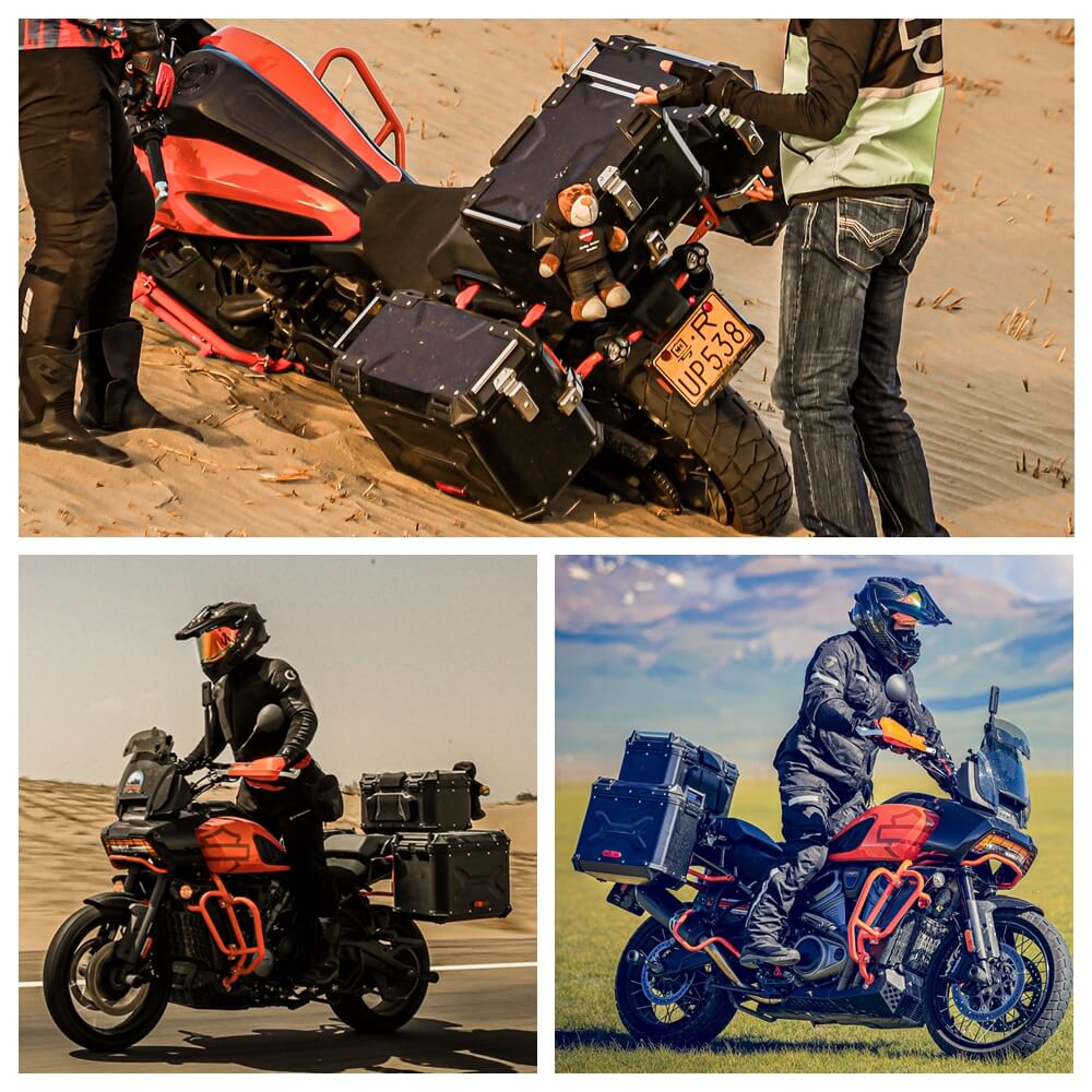 HD Pan America 1250 ST Special RA1250S RA1250 Aluminum Side Top Cases Luggage Tail Box W/Mounting Plate System Bracket Inner Liner - pazoma