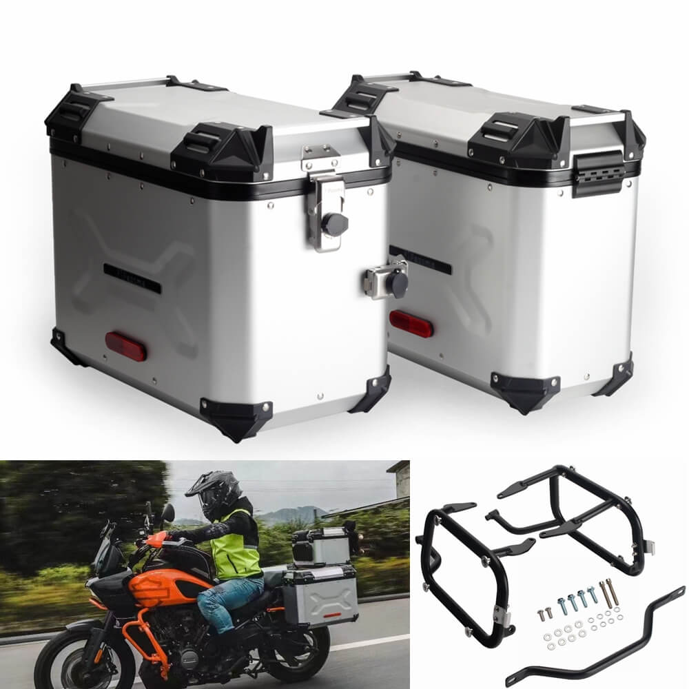 HD Pan America 1250 ST Special RA1250S RA1250 Aluminum Side Top Cases Luggage Tail Box W/Mounting Plate System Bracket Inner Liner - pazoma