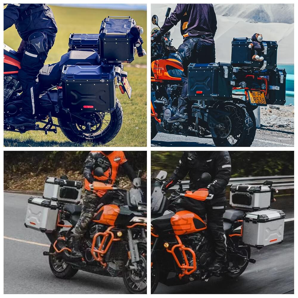 HD Pan America 1250 ST Special RA1250S RA1250 Aluminum Side Top Cases Luggage Tail Box W/Mounting Plate System Bracket Inner Liner - pazoma