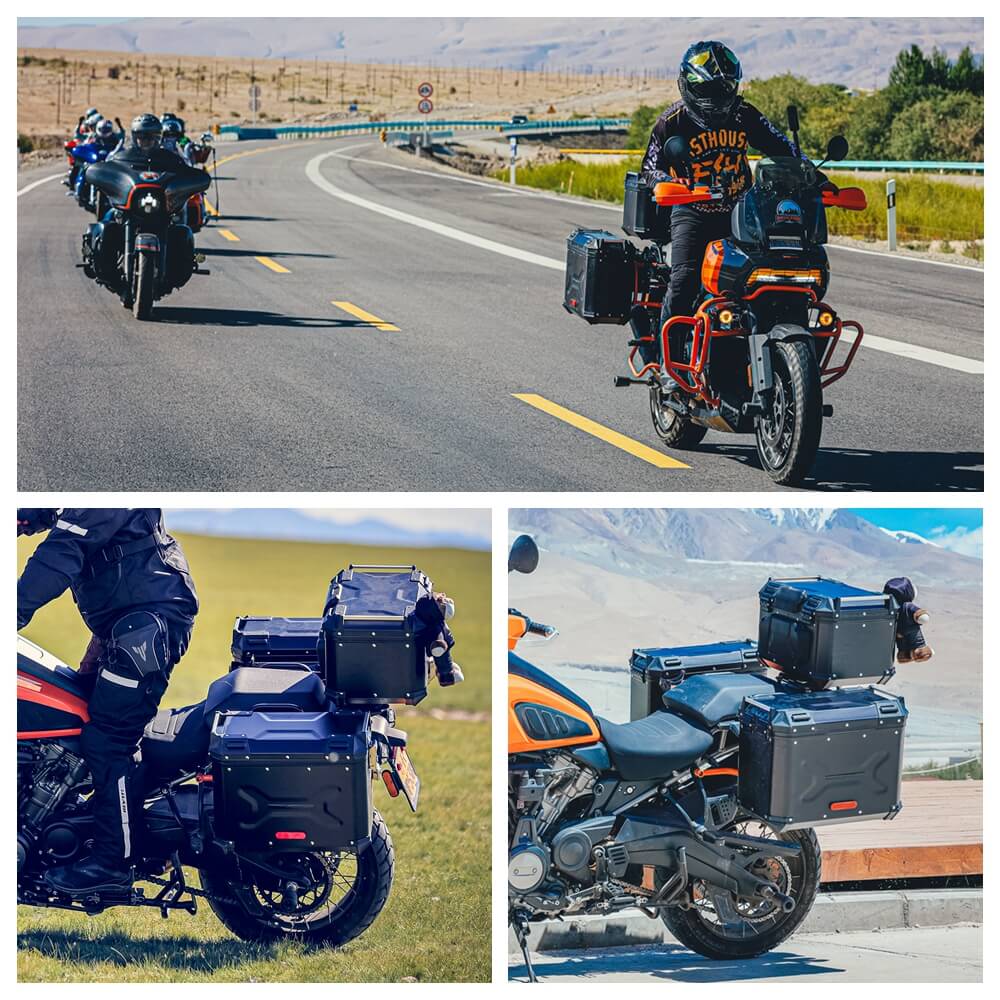 HD Pan America 1250 ST Special RA1250S RA1250 Aluminum Side Top Cases Luggage Tail Box W/Mounting Plate System Bracket Inner Liner - pazoma