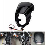 HARLEY-DAVIDSON Softail Breakout M8 Breakout 114 FXBR FXBRS Front Headlight Fairing Cover Cowl w/ LED Daytime Running Light DRL 2018-2025 - pazoma
