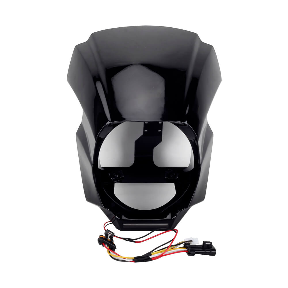 HARLEY-DAVIDSON Softail Breakout M8 Breakout 114 FXBR FXBRS Front Headlight Fairing Cover Cowl w/ LED Daytime Running Light DRL 2018-2025 - pazoma
