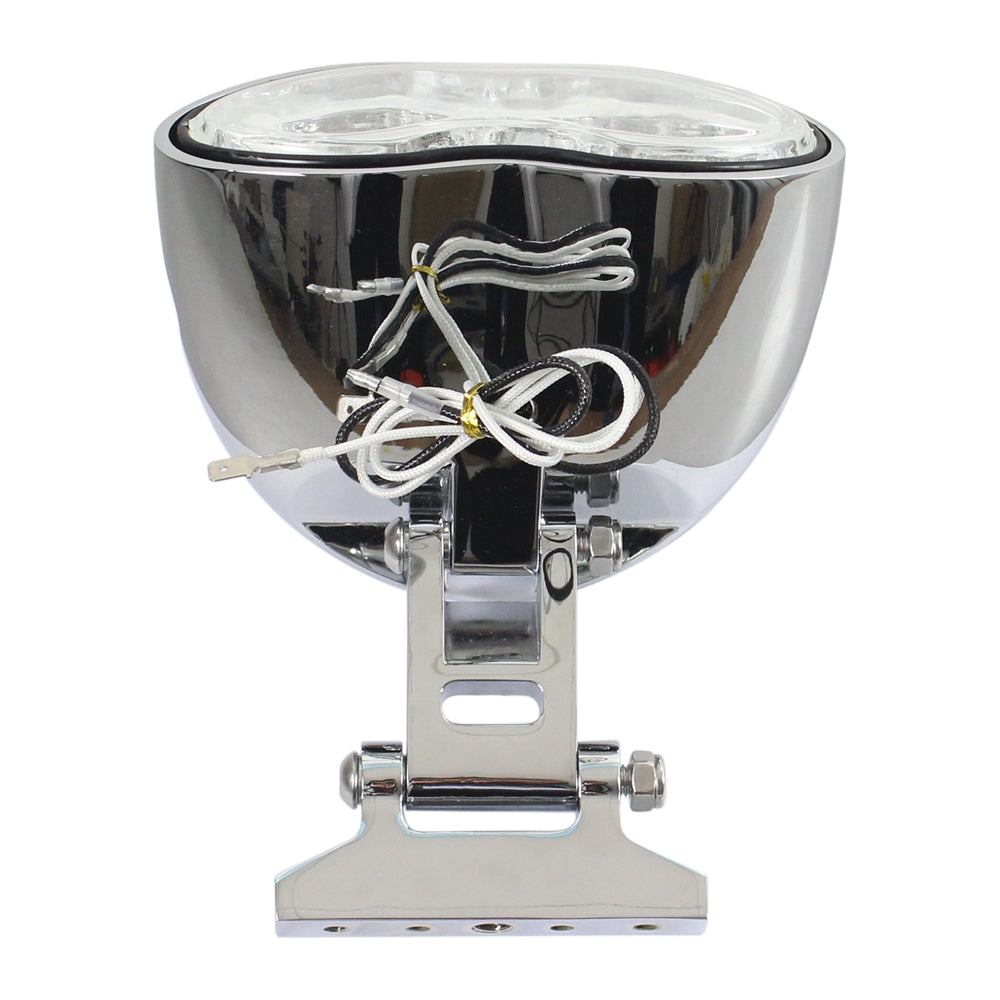 Harley V-Rod Choppers Bobbers Cyclops Custom Motorcycle Headlight Double Oval Wave Twin Headlamp - pazoma