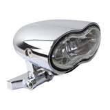 Harley V-Rod Choppers Bobbers Cyclops Custom Motorcycle Headlight Double Oval Wave Twin Headlamp - pazoma