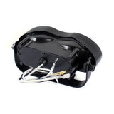 Motorcycle Double Oval Twin Headlight Cateye Retro Wave Head Lamp Custom Streetfighter Cafe Racer Bobbers Chopper H3 2 x 55w - pazoma