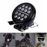 Harley Softail Low Rider S FXLRS to Dyna 5.75 Inch LED Headlight With Conversion Mount Extension Relocation Bracket Hardware kit 20-2025 - pazoma