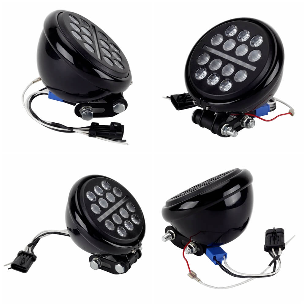 Headlight Fairing Lamp mask Cowl Windshield For Harley M8 Softail Low Rider S 114 117 FXLRS w/5.75'' LED Projection Headlamp - pazoma