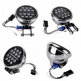 Harley Softail Low Rider S FXLRS 5.75" Club style LED Headlight W/ Conversion Extension Bracket Kit For T-sport Front Fairing - pazoma