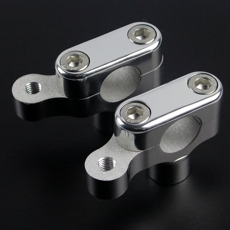 Pazoma Motorcycle CNC Handlebar Risers with Meter Bracket for Harley Sportster models 2004-2019, color Black / Silver - pazoma