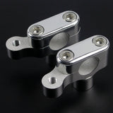 Pazoma Motorcycle CNC Handlebar Risers with Meter Bracket for Harley Sportster models 2004-2019, color Black / Silver - pazoma