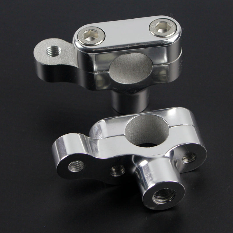 Pazoma Motorcycle CNC Handlebar Risers with Meter Bracket for Harley Sportster models 2004-2019, color Black / Silver - pazoma