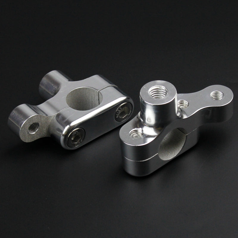 Pazoma Motorcycle CNC Handlebar Risers with Meter Bracket for Harley Sportster models 2004-2019, color Black / Silver - pazoma