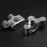 Pazoma Motorcycle CNC Handlebar Risers with Meter Bracket for Harley Sportster models 2004-2019, color Black / Silver - pazoma