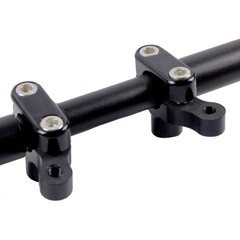 Pazoma Motorcycle CNC Handlebar Risers with Meter Bracket for Harley Sportster models 2004-2019, color Black / Silver - pazoma