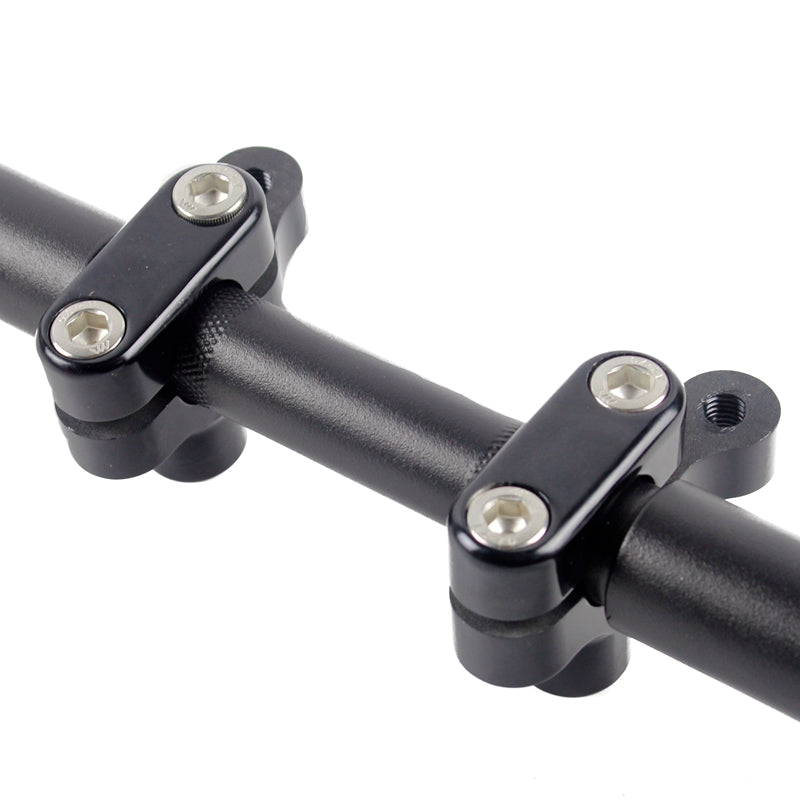 Pazoma Motorcycle CNC Handlebar Risers with Meter Bracket for Harley Sportster models 2004-2019, color Black / Silver - pazoma