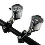 Pazoma Motorcycle CNC Handlebar Risers with Meter Bracket for Harley Sportster models 2004-2019, color Black / Silver - pazoma