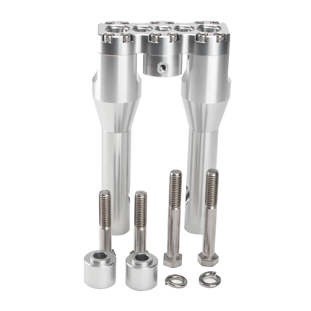 Club Style Top Clamp Straight Modular Handlebar Risers Kit for Harley Dyna Street bob Softail Sportster - pazoma