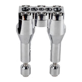 Club Style Top Clamp Straight Modular Handlebar Risers Kit for Harley Dyna Street bob Softail Sportster - pazoma