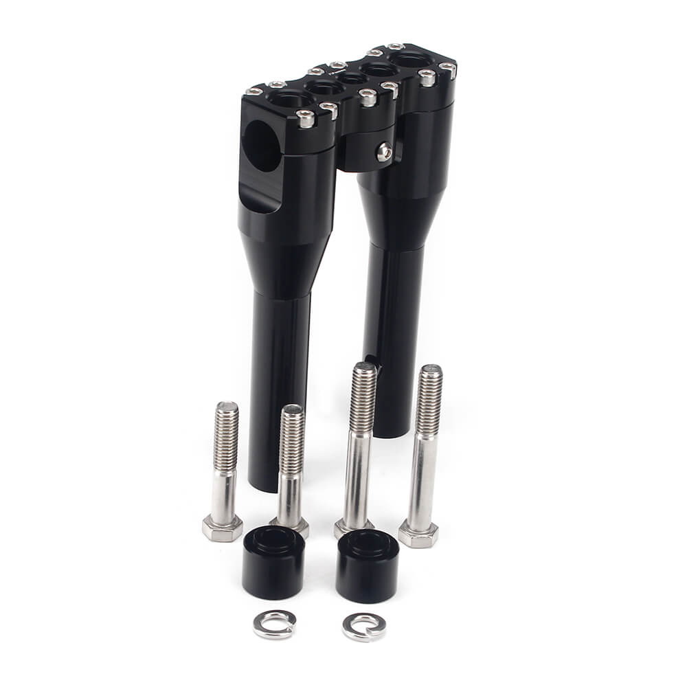 Club Style Top Clamp Straight Modular Handlebar Risers Kit for Harley Dyna Street bob Softail Sportster - pazoma