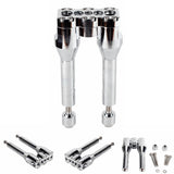 1-1/4" Club Style Top Clamp Straight Upright Modular Handlebar Risers 6″–13″ For Harley Dyna FXR Softail Street bob Road King - pazoma