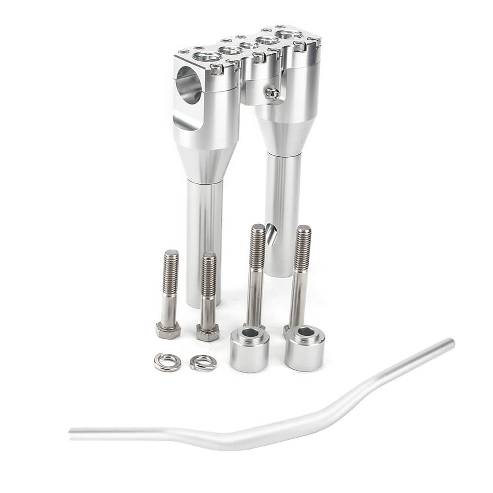 Club Style Tapered Fat Bars 1-1/2" Phatbar Handlebar & Riser Kit for Harley Dyna Softail Street bob Low Rider S Road King - pazoma