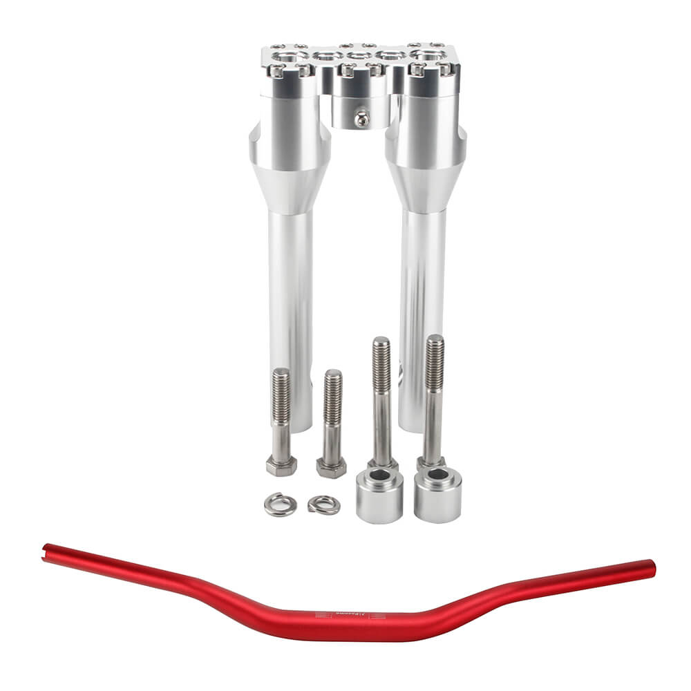 Club Style Tapered Fat Bars 1-1/2" Phatbar Handlebar & Riser Kit for Harley Dyna Softail Street bob Low Rider S Road King - pazoma