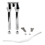 Club Style Tapered Fat Bars 1-1/2" Phatbar Handlebar & Riser Kit for Harley Dyna Softail Street bob Low Rider S Road King - pazoma