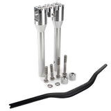 Club Style Tapered Fat Bars 1-1/2" Phatbar Handlebar & Riser Kit for Harley Dyna Softail Street bob Low Rider S Road King - pazoma