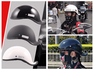 Vintage Helmet Rider Motorcycle Visor Helmet Retro Cool Motorbike Half Face Easy Helmets Japan TT&CO style Fiberglass - pazoma