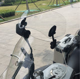 Motorcycle Adjustable Clip On Windscreen Windshield Extension Spoiler Wind Deflector Adjustable Lockable Plus and Mini Size - pazoma