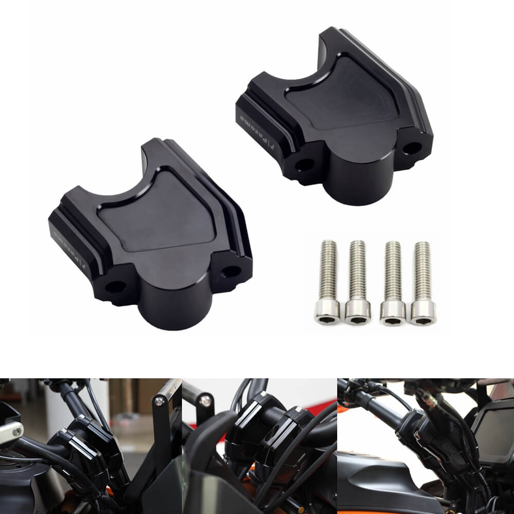 Handlebar Risers with Offset Backward Adapters Pull Back Riser Back Move Mount For Harley Pan America 1250 ST RA1250ST Special RA1250 S SE 2021-2025 - pazoma