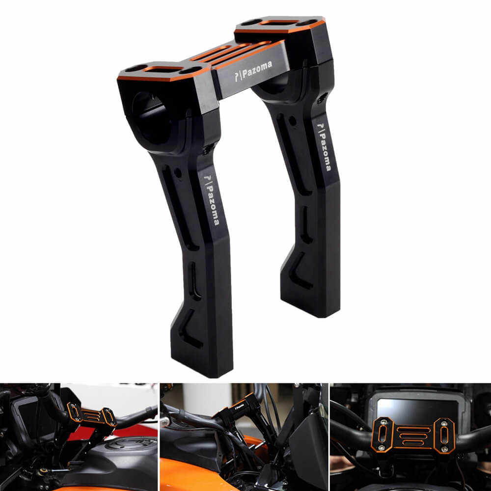 Handlebar Fat Pullback Risers Offset Backward W/ Top Clamp Cover Kit For Harley Pan America 1250 ST Special RA1250S RA1250 CVO 2021-2025 - pazoma