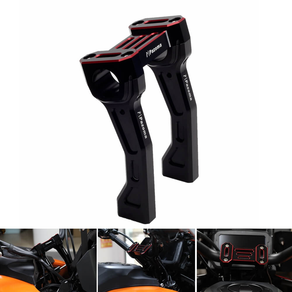Handlebar Fat Pullback Risers Offset Backward W/ Top Clamp Cover Kit For Harley Pan America 1250 ST Special RA1250S RA1250 CVO 2021-2025 - pazoma