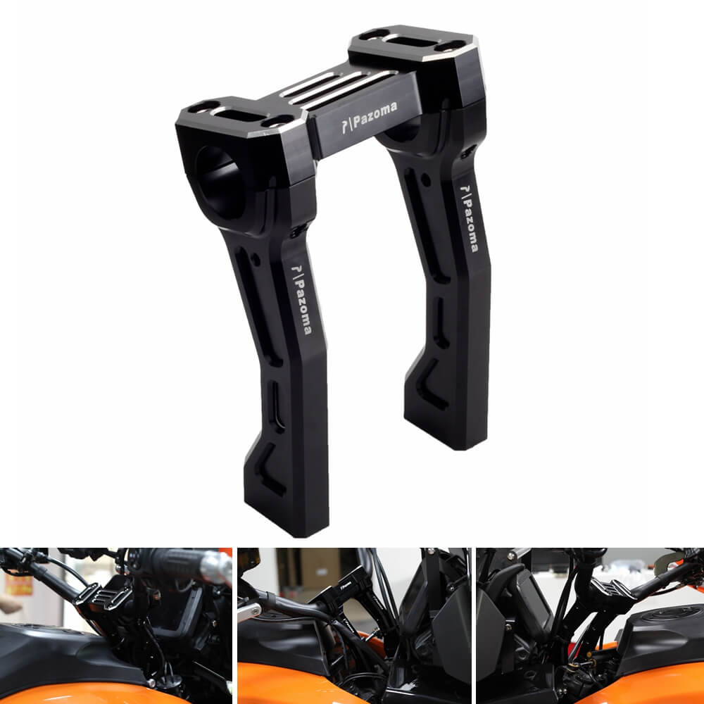 Handlebar Fat Pullback Risers Offset Backward W/ Top Clamp Cover Kit For Harley Pan America 1250 ST Special RA1250S RA1250 CVO 2021-2025 - pazoma